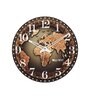 Gladus Brown Engineered Wood Wall Clock