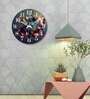 Erika Multicolour Engineered Wood Wall Clock