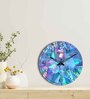 Krypto Blue Engineered Wood Wall Clock