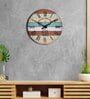 Romonov Multicolour Engineered Wood Wall Clock
