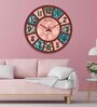 Alvaro Multicolour Engineered Wood Wall Clock