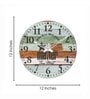 Colonial Multicolour Engineered Wood Wall Clock
