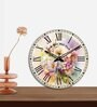 Feliz Multicolour Engineered Wood Wall Clock