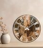 Lavery Brown Engineered Wood Wall Clock