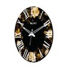 Genova Black Engineered Wood Wall Clock