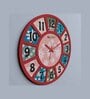 Alvaro Multicolour Engineered Wood Wall Clock