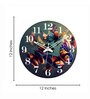 Erika Multicolour Engineered Wood Wall Clock