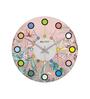 Raphael Multicolour Engineered Wood Wall Clock