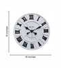 Confined White & Black Engineered Wood Wall Clock