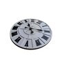 Confined White & Black Engineered Wood Wall Clock