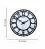 Larisso White & Black Engineered Wood Wall Clock