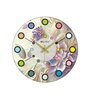Intricate Multicolour Engineered Wood Wall Clock