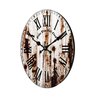 Arcadio White & Brown Engineered Wood Wall Clock