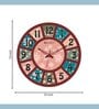 Alvaro Multicolour Engineered Wood Wall Clock