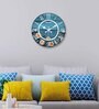 Fegan Multicolour Engineered Wood Wall Clock