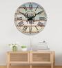 Claude Multicolour Engineered Wood Wall Clock