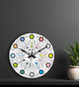 Willy Multicolour Engineered Wood Wall Clock