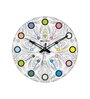 Willy Multicolour Engineered Wood Wall Clock