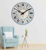 Benoit Blue Engineered Wood Wall Clock