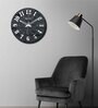 Montana Black & White Engineered Wood Wall Clock