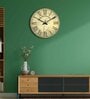 Maloto Cream Engineered Wood Wall Clock