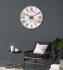 Georgia Multicolour Engineered Wood Wall Clock