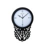 Electa White & Black Engineered Wood Wall Clock