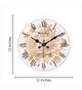 Belindra White & Brown Engineered Wood Wall Clock