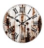Arcadio White & Brown Engineered Wood Wall Clock