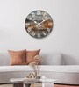 Aurum Brown Engineered Wood Wall Clock