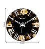 Genova Black Engineered Wood Wall Clock