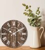 Forever Brown Engineered Wood Wall Clock