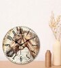 Holly Brown Engineered Wood Wall Clock