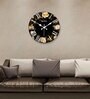 Ziva Black Engineered Wood Wall Clock