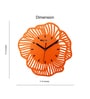 Betty Orange Engineered Wood Wall Clock