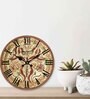 Bennett Brown Engineered Wood Wall Clock