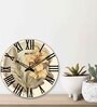 Katsu Multicolour Engineered Wood Wall Clock