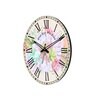 Georgia Multicolour Engineered Wood Wall Clock