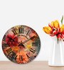 Baxton Multicolour Engineered Wood Wall Clock