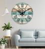Ladder Multicolour Engineered Wood Wall Clock