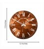 Eros Brown Engineered Wood Wall Clock