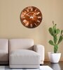 Eros Brown Engineered Wood Wall Clock
