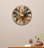 Lavery Brown Engineered Wood Wall Clock