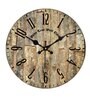 Prague Brown Engineered Wood Wall Clock