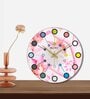 Berezne Multicolour Engineered Wood Wall Clock