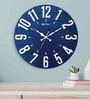 Mateo Blue Engineered Wood Wall Clock