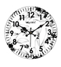 Gafieira White & Black Engineered Wood Wall Clock