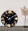 Ziva Black Engineered Wood Wall Clock