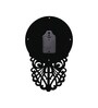 Electa White & Black Engineered Wood Wall Clock
