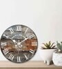 Aurum Brown Engineered Wood Wall Clock